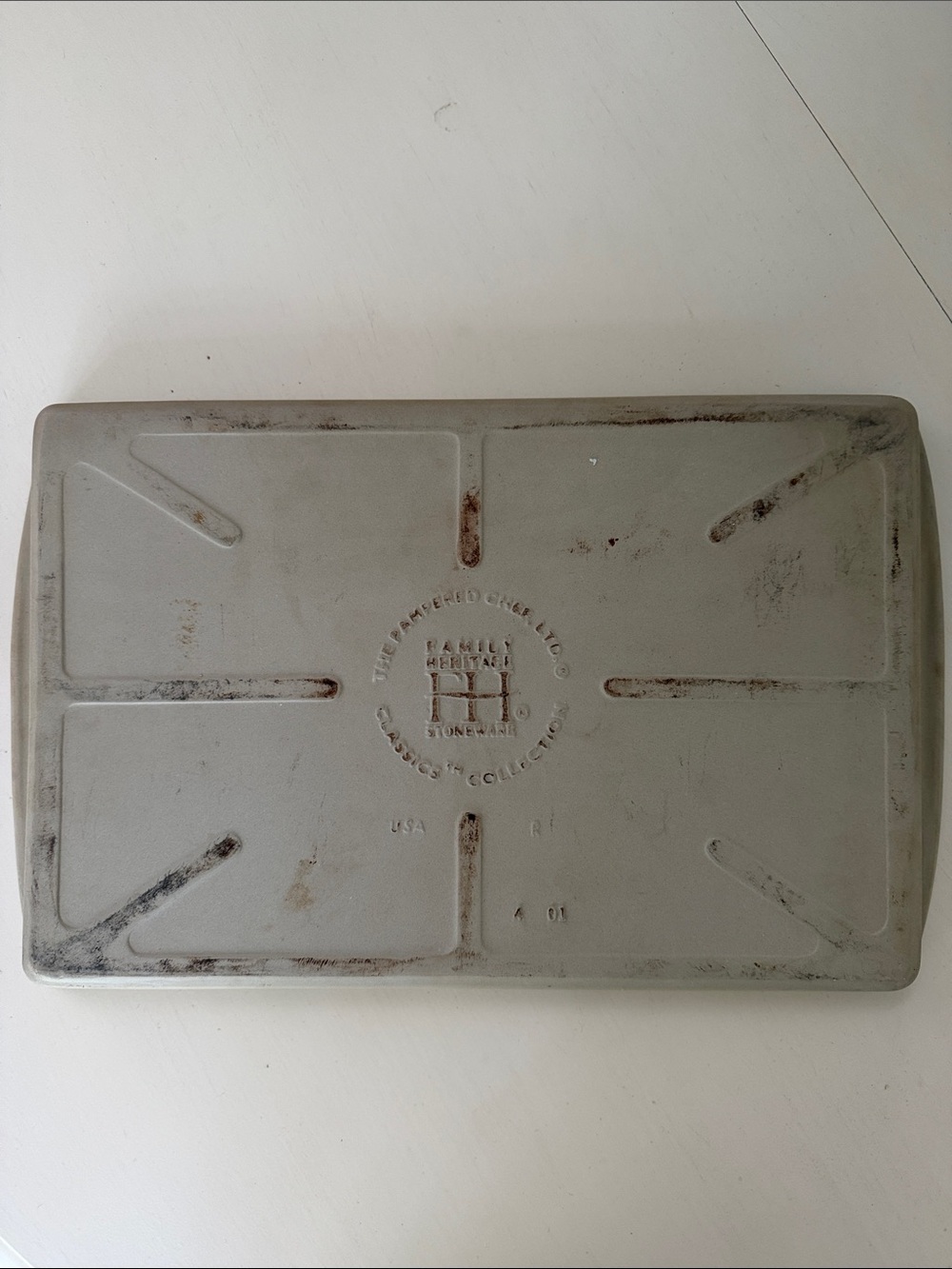 The Pampered Chef Stoneware Family Heritage Rectangle Baking Sheet - Picture 4 of 11